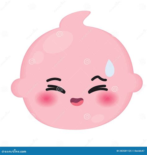 Nervous Smile Emoji Emoticon Cartoon Vector | CartoonDealer.com #63912749