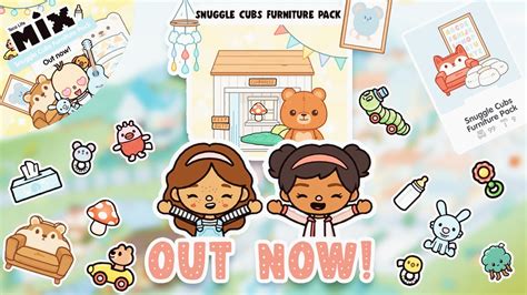 Snuggle Cubs Furniture Pack 1st Look Aesthetic Toca Life World The Toca Life Sisters 🦋 Youtube