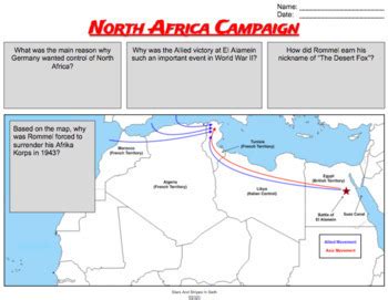 North Africa Campaign Interactive Wwii Map Google Drive Distance Learning