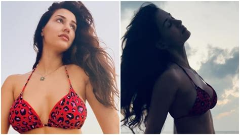 Disha Patani In Sultry Red Printed Bikini Is A Total Beach Babe For Latest Instagram