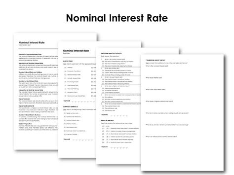 Nominal Interest Rate Teaching Resources