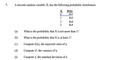 Answered 7 A Discrete Random Variable X Has Bartleby