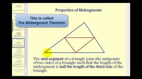 Introduction To The Midsegments Of A Triangle Youtube