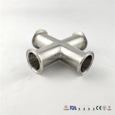 Sanitary Stainless Steel Custom Made Cross China Stainless Steel Hygienic Fittings Stainless