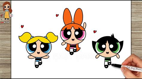 How To Draw Powerpuff Girls How To Draw Blossom Bubbles And Buttercup Easy Step By Step Youtube