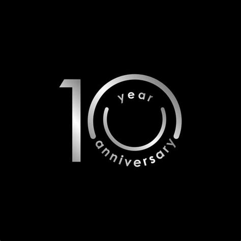 10 Anos Vector Template Design Ilustração PNG 10 Décimo Abstract