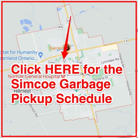 Simcoe Garbage Schedule 2025 Bulk Pickup Holidays Map