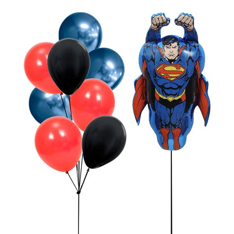 Classic Superman Latex Balloon Bunch Partylicious