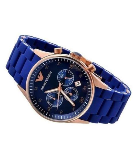 Emporio Armani Ar Silicon Chronograph Men S Watch Buy Emporio