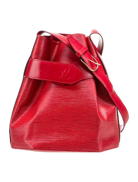 Louis Vuitton Epi Sac D Epaule 27 Red Bucket Bags Handbags