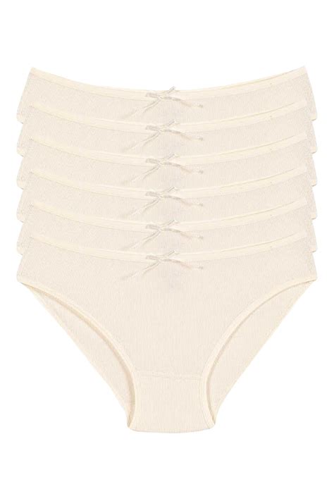 Kadın Ekru lı Paket Likralı Kaşkorse Bikini Külot