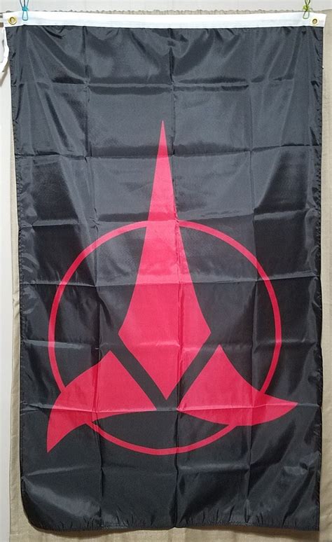 Klingon X Vertical Black Flag Banner Star Trek Etsy