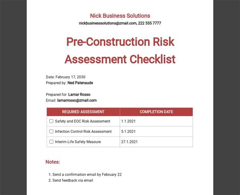 Download 5 Free Construction Checklist Templates Pdf Word Doc