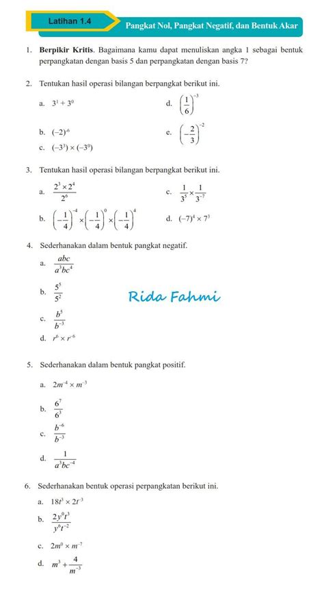 Latihan Soal Akar Kuadrat Kelas Sd Cara Mudah Menghitung Akar