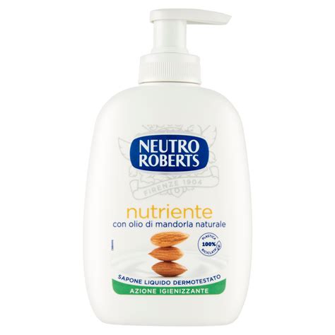 Neutro Roberts Nutriente Con Olio Di Mandorla Naturale Sapone Liquido