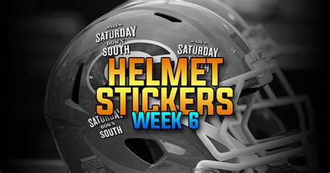 SEC Helmet Stickers: Week 6