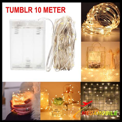 Jual MM Lampu Tumblr Kawat Mini 10 Meter 100 LED Lampu Hias Tumbler