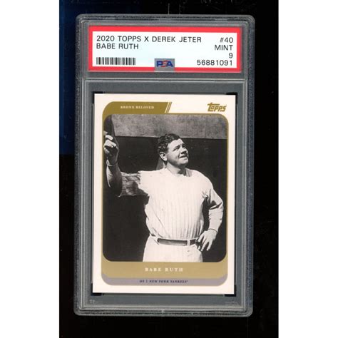 Babe Ruth Topps X Derek Jeter Psa Pristine Auction