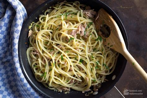 Spaghetti Mit Thunfisch Und Kapern Madame Cuisine