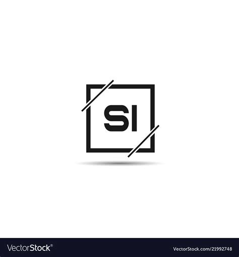 Initial Letter Si Logo Template Design Royalty Free Vector