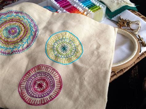 Thread Mandalas Sewing Circles Fabric Art Embroidery Patterns