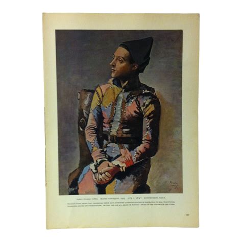 1950 Seated Harlequin By Pablo Picasso History Of Modern Painting Mounted Color Print Chairish