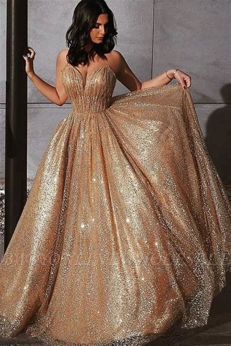 Ballkleid Glitzer Lang Stil Und Sch Nheit