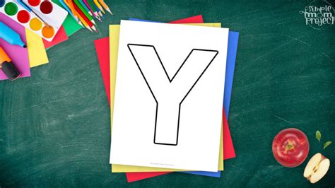 Free Printable Uppercase Letter Y Template Simple Mom Project