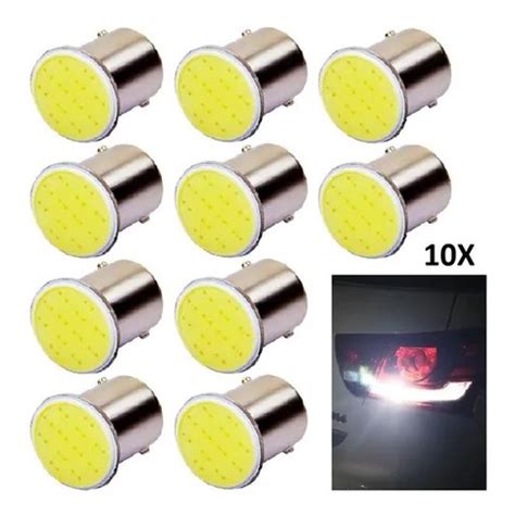 Kit 10 Lampadas Cob Led 1 Polo Branca 12v Faz A Boa