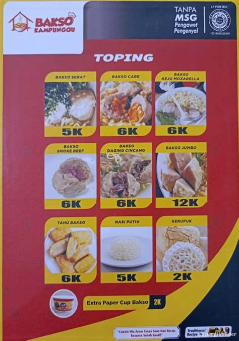 Selalu Diperbarui Menu Bakso KampungQu Gading Serpong Tangerang