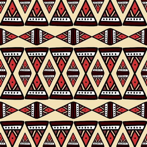 Premium Vector Hand Drawn Bohemian Tribal Seamless Pattern