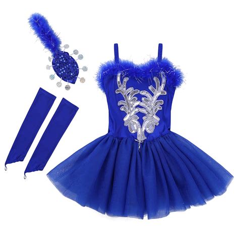 Glitzer Ballettanzug M Dchen Pailletten Tanzkleid Tutu Ballett Kleid