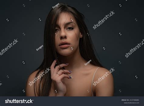 Attractive Beautiful Hot Girl Touching Heself Stock Photo 2137306881 Shutterstock