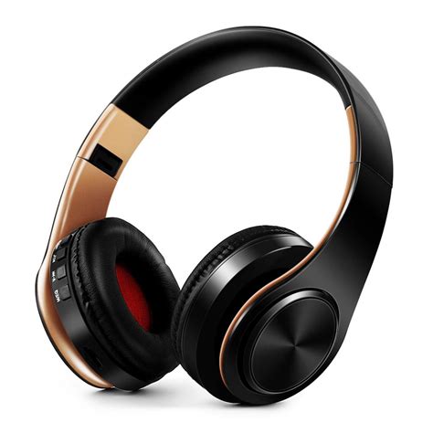 Hifi Stereo Earphones Bluetooth Headphone Music Headset Fm And Support Sd Card With Mic For