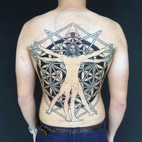 Vitruvian Man Tattoo Designs For Men Da Vinci Ink Ideas