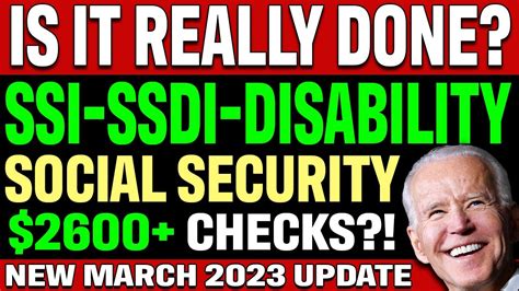 NEW SSI 2023 CHECKS 2600 PAYMENTS BIG SSA UPDATE SSDI