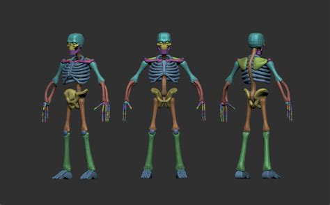 Artstation Stylized Skeleton Basemesh Game Assets