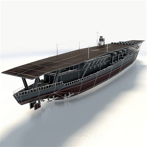 akagi aircraft carrier 3d model