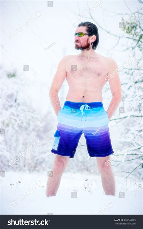 Naked Wild Man Sunglasses Winter Snowy Stock Photo 776648173 Shutterstock