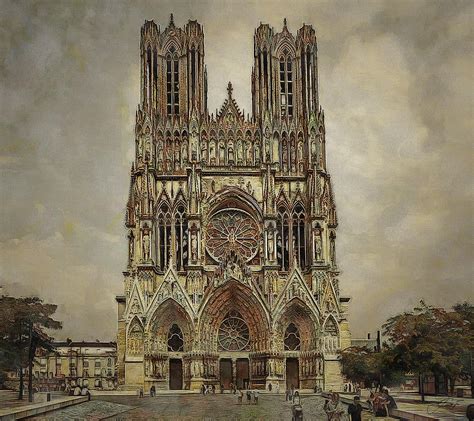 Notre Dame De Reims Digital Art By Jerzy Czyz Fine Art America