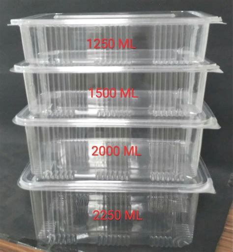 Plain Transparent PP Rectangle Food Packaging Box At Rs 8 Piece In Surat