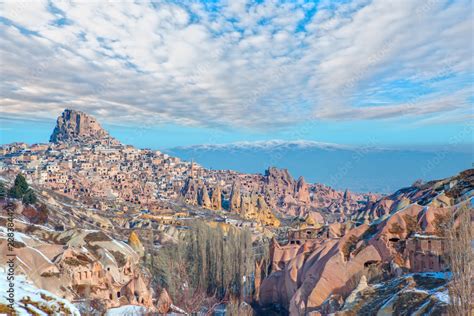 Hot Air Balloon Flying Over Spectacular Cappadocia Stock Photo Adobe Stock