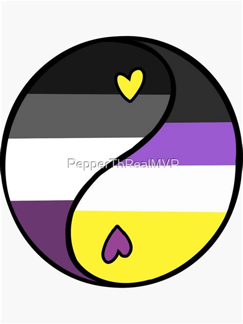 Non Binary Asexual Ace Enby Lgbtq Cute Pride Lgbt Flag Sticker By