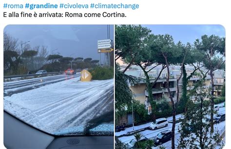 Grandinata Pazzesca A Roma Foto Incredibili E Commenti Sui Social