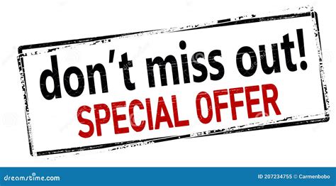 Don T Miss Out Special Offer Stock Vector - Illustration of extend ...