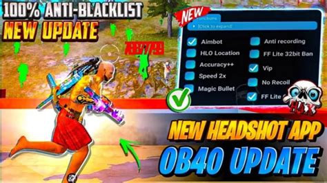 Ob40 Free Fire Hack 🔥 Auto Headshot Injector Free Fire Max Mod Menu