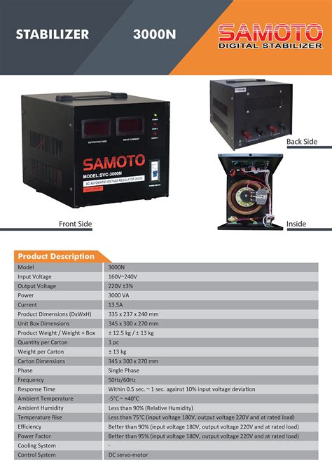 Stabilizer Va Single Phase Digital Samoto N Lazada Indonesia