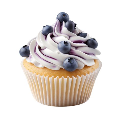 Tasty Blueberry Cupcake Isolated On Transparent Background 46829854 Png