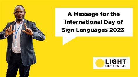 A Message For The International Day Of Sign Languages 2023 YouTube