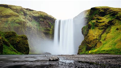 Skogafoss Waterfall K Wallpaper